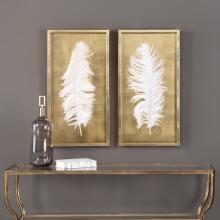 White Feathers-Shadow Box / Wall Art