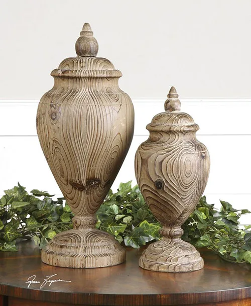 Why You Shouldnt Always Follow The Latest Interior Decorating And Design Trends Dfw Decor - Uttermost Brisco Carved Wood Finials