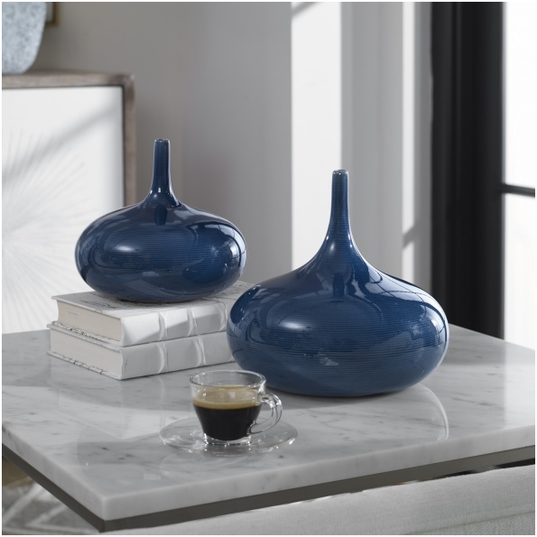 Uttermost Zayan Blue Vases