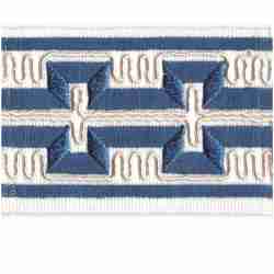 Transept Tape/Blue - Tape Trim - Dallas