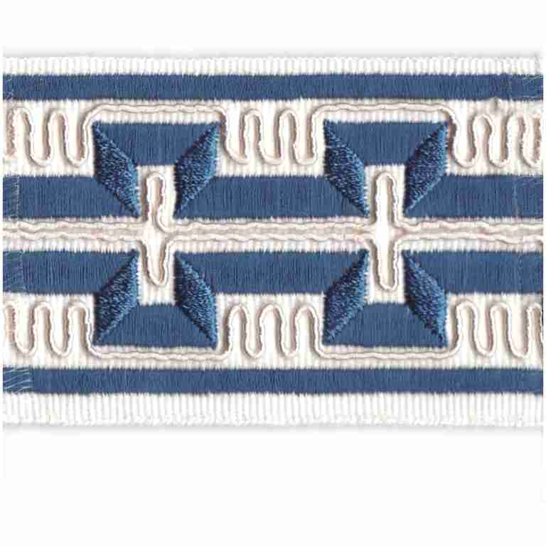 Transept Tape/Blue - Tape Trim - Dallas