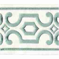 Windsor Tape/Aqua - Tape Trim - Woodlands