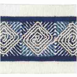 Zizzle Tape/Blue - Tape Trim - Carrollton